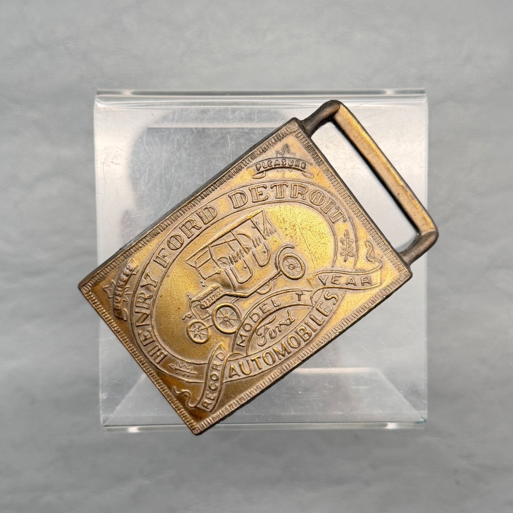 Vintage Henry Ford Detroit - Record Year Model T Belt Buckle